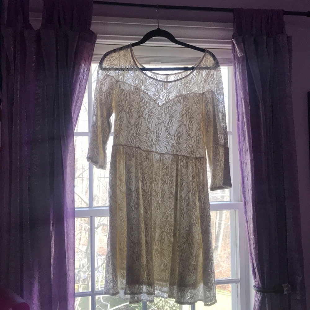Free People Lace Overlay Dress